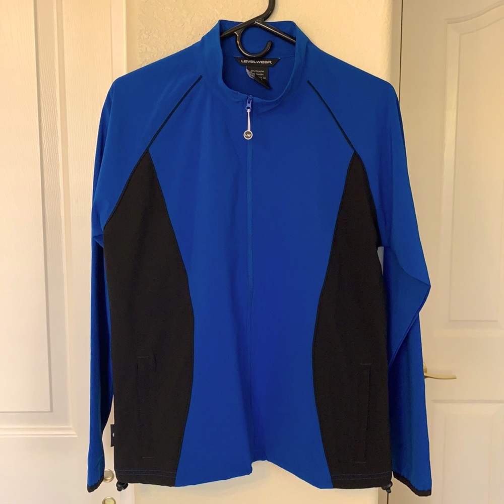 NWOT Levelwear Lightweight Blue & Black Women’s Jacket Size L